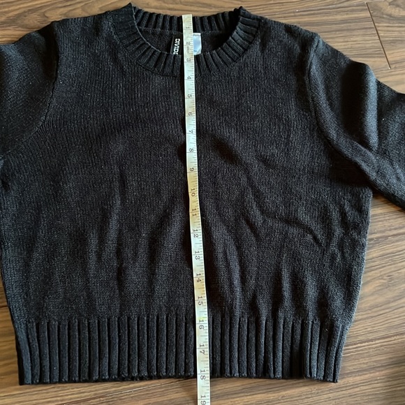 <H&M> cropped length knit (black/grey) - Picture 3 of 3